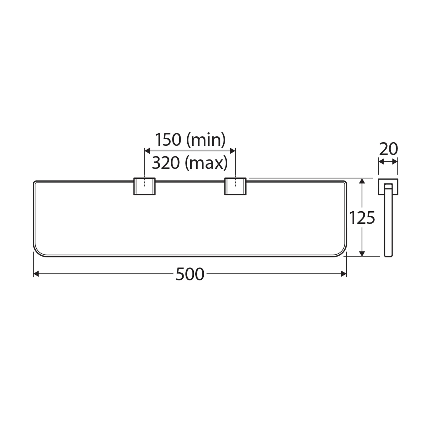 Tono Rectangular Glass Shelf - Image 6