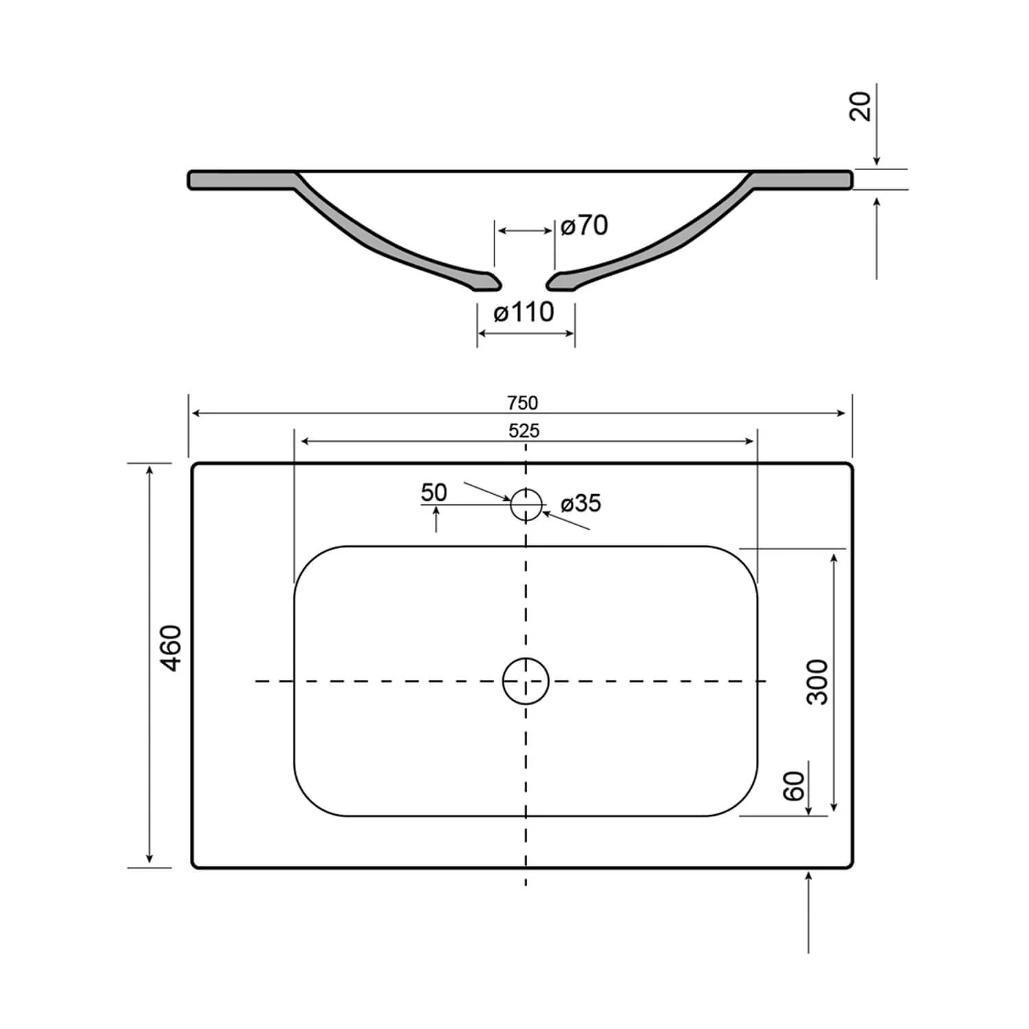 Universal Solid Surface Vanity Benchtop - Image 5