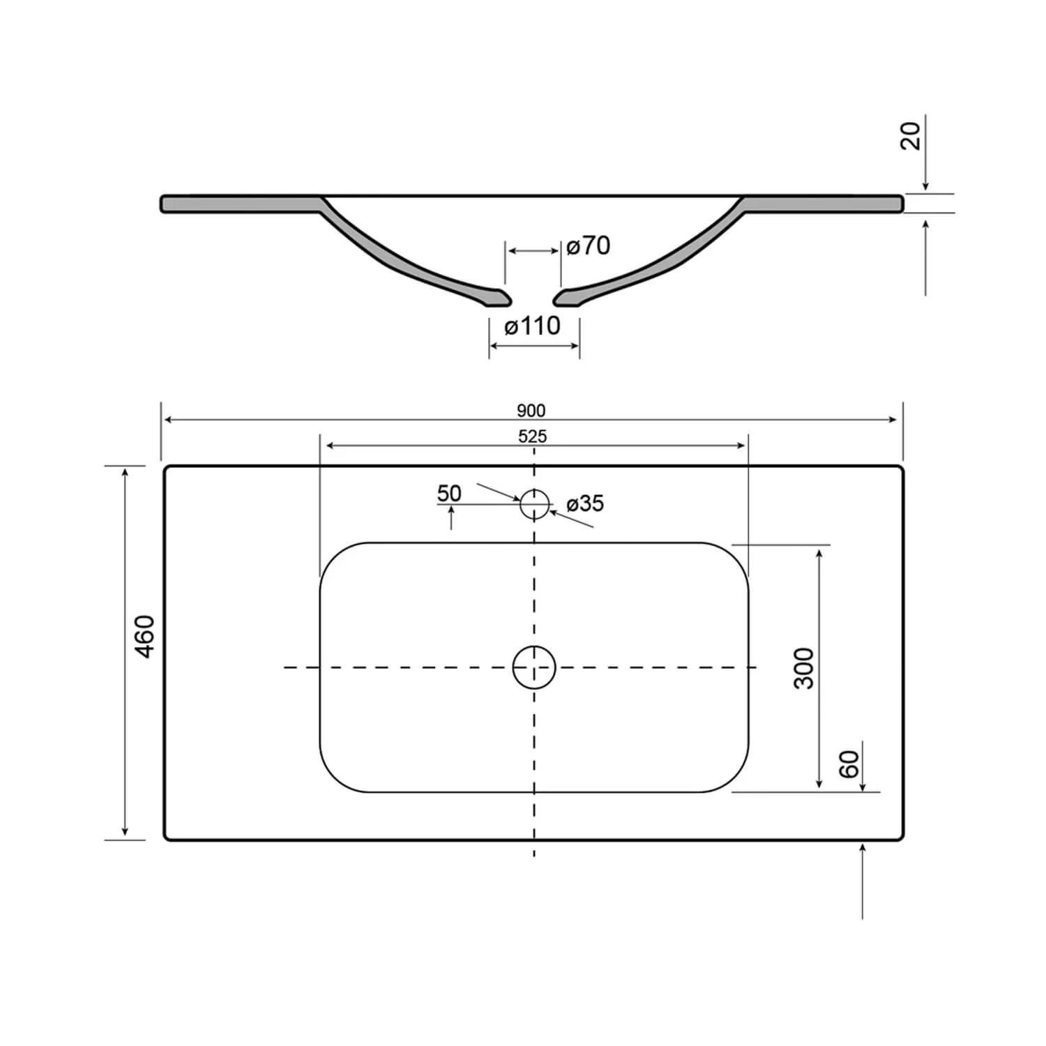 Universal Solid Surface Vanity Benchtop - Image 6