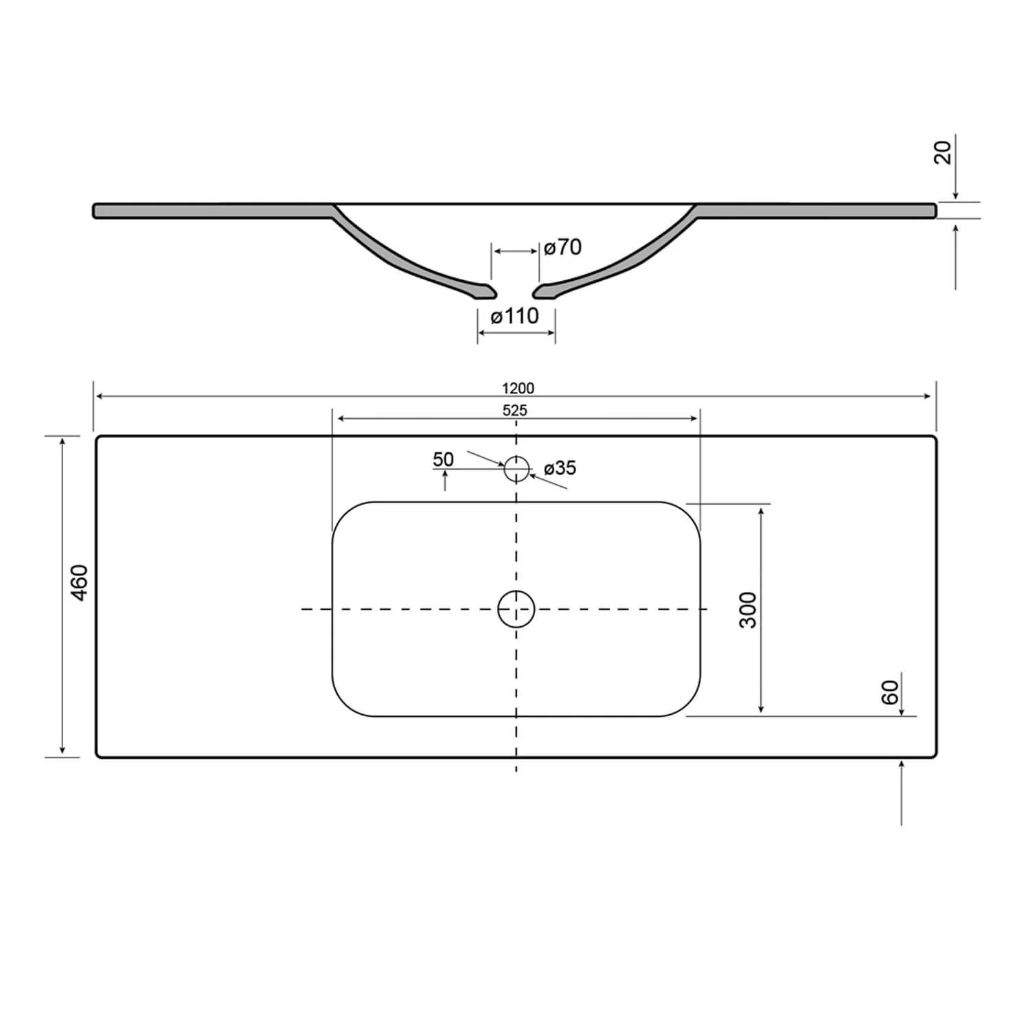 Universal Solid Surface Vanity Benchtop - Image 7