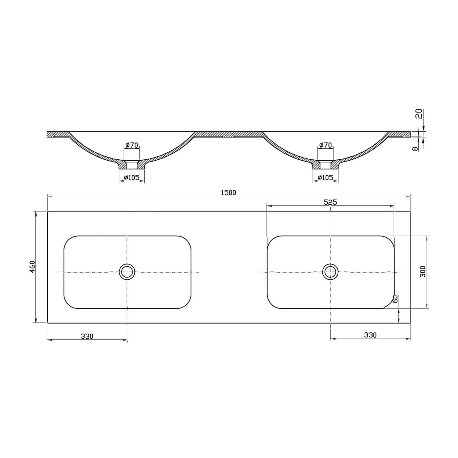 Universal Solid Surface Vanity Benchtop - Image 8