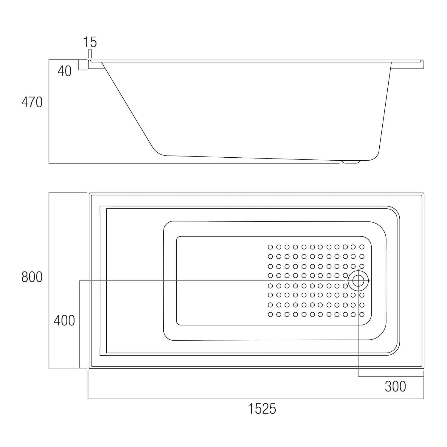 Urban Drop In Anti-Slip Inset Bathtub - Image 3