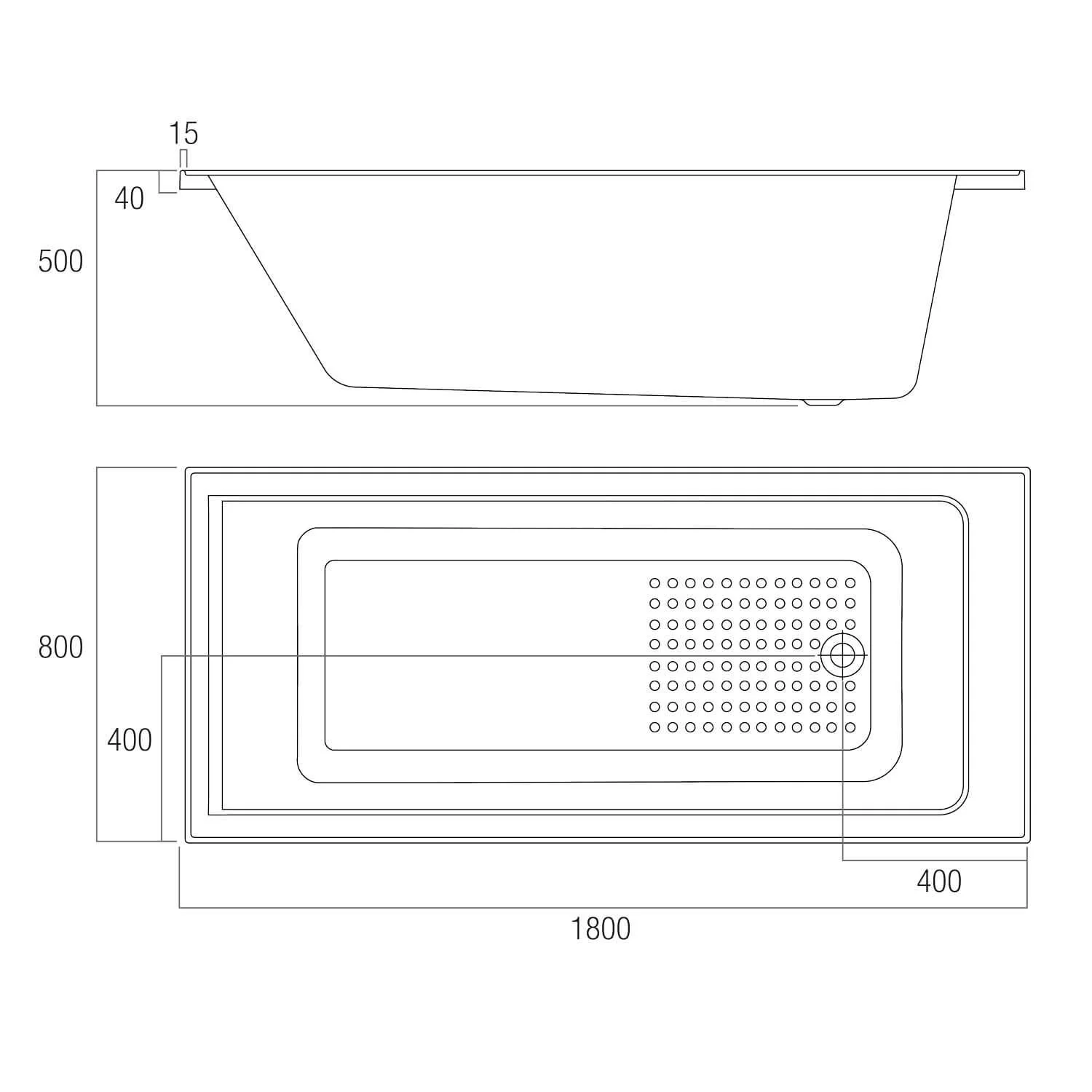 Urban Drop In Anti-Slip Inset Bathtub - Image 4