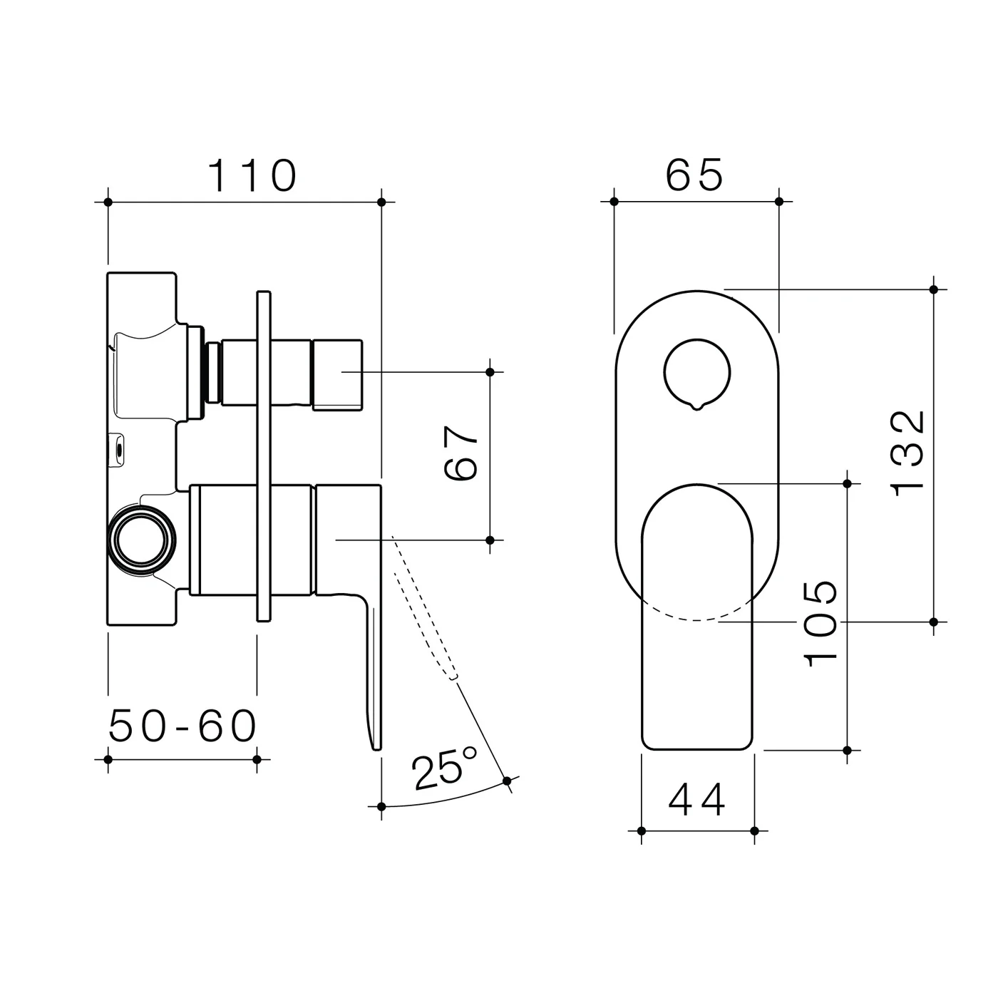 Urbane II Round Diverter Wall Mixer - Image 6