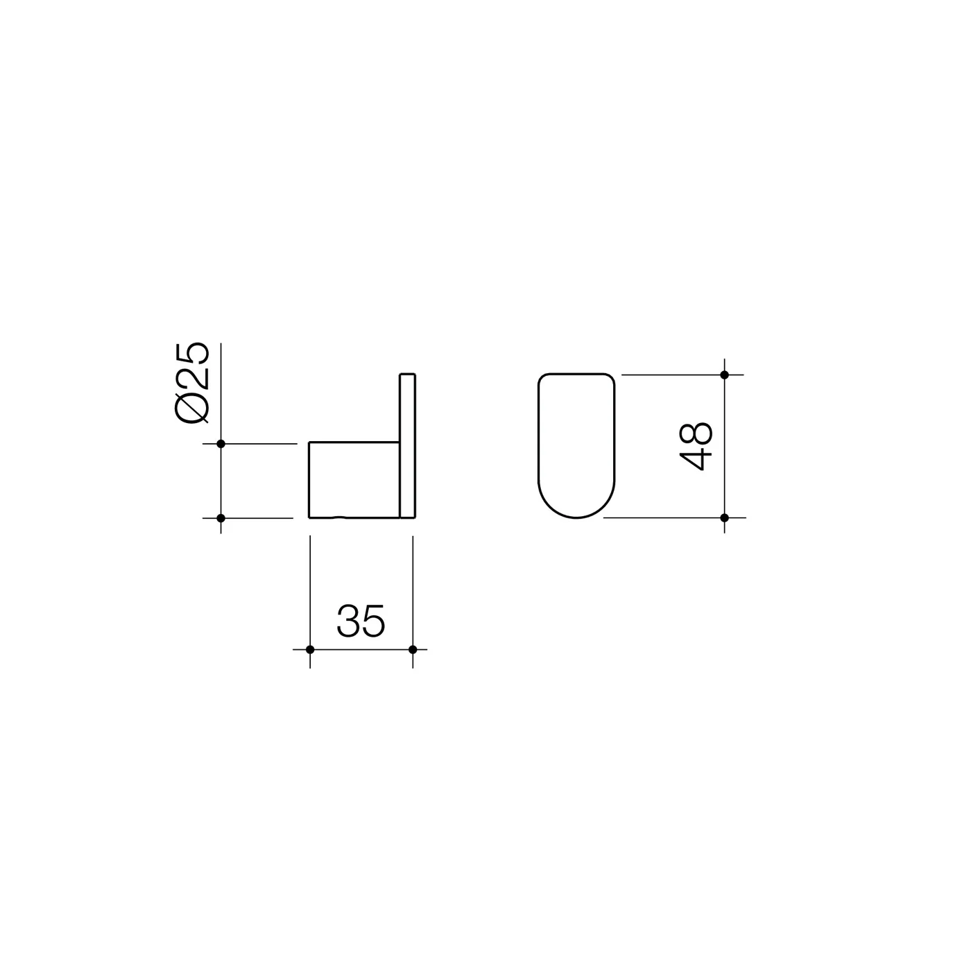 Urbane II Round Robe Towel Hook - Image 6