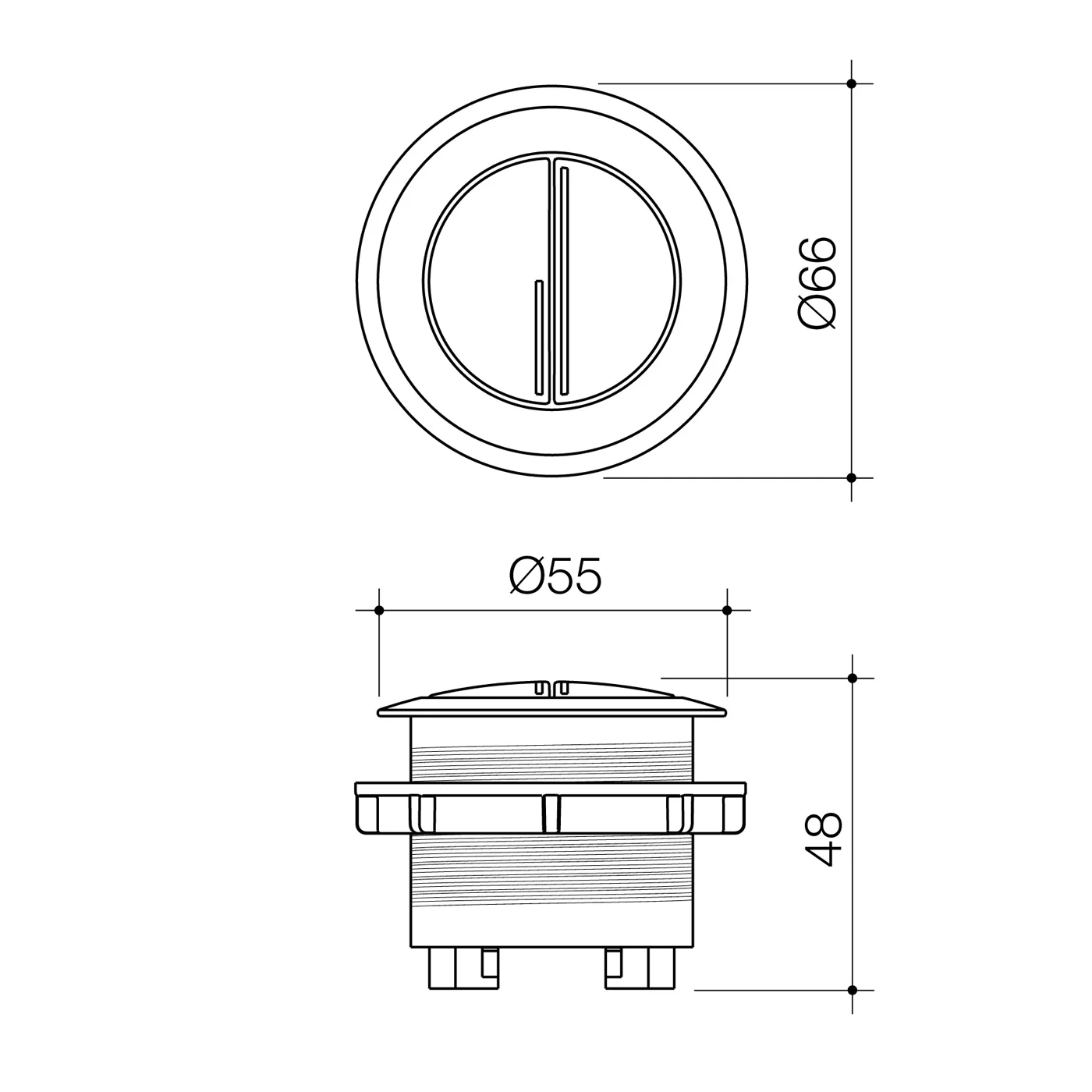 Urbane II Toilet Dual Flush Button - Image 7