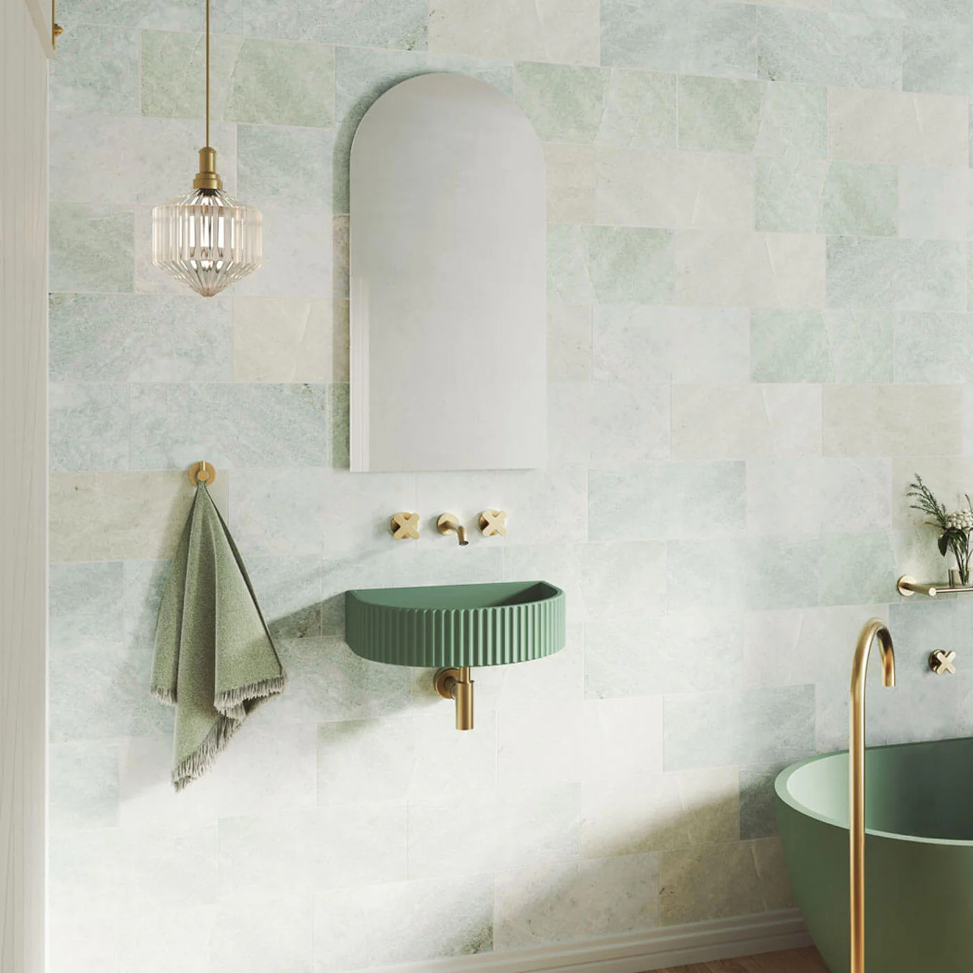 Valentina Concrete Arch Wall Hung Basin 465mm - Image 5