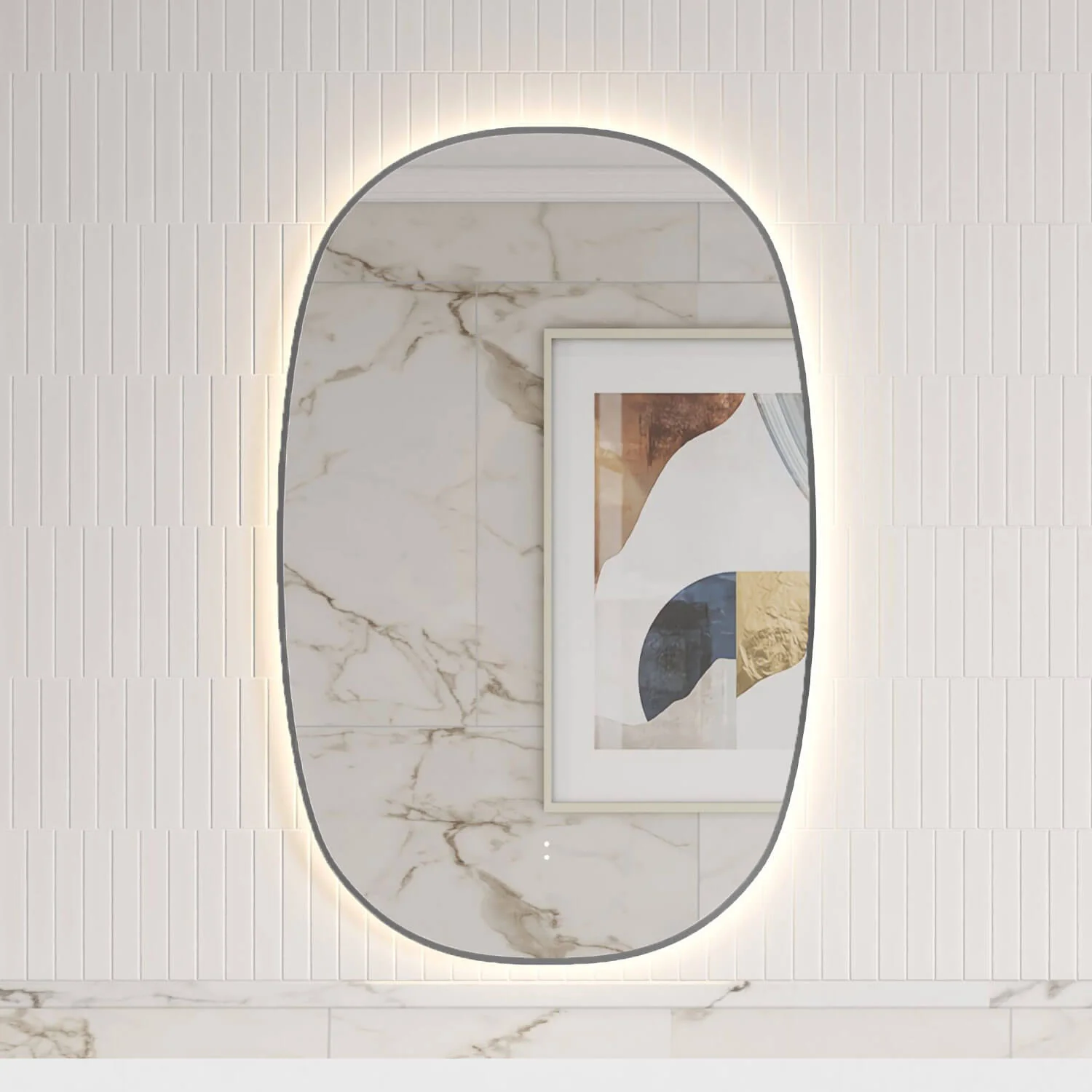 Valmont Oval LED Mirror 580x900mm - Image 5