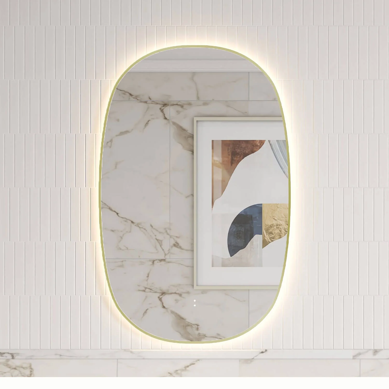 Valmont Oval LED Mirror 580x900mm - Image 6
