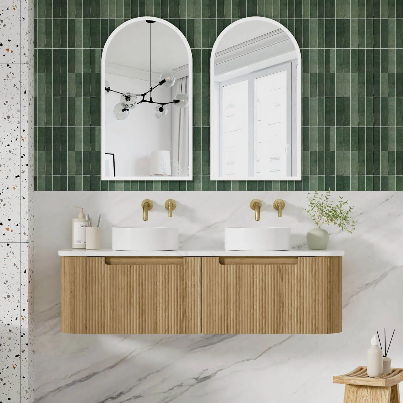 Varcelli Mono Curved Wall Hung Vanity - Image 4