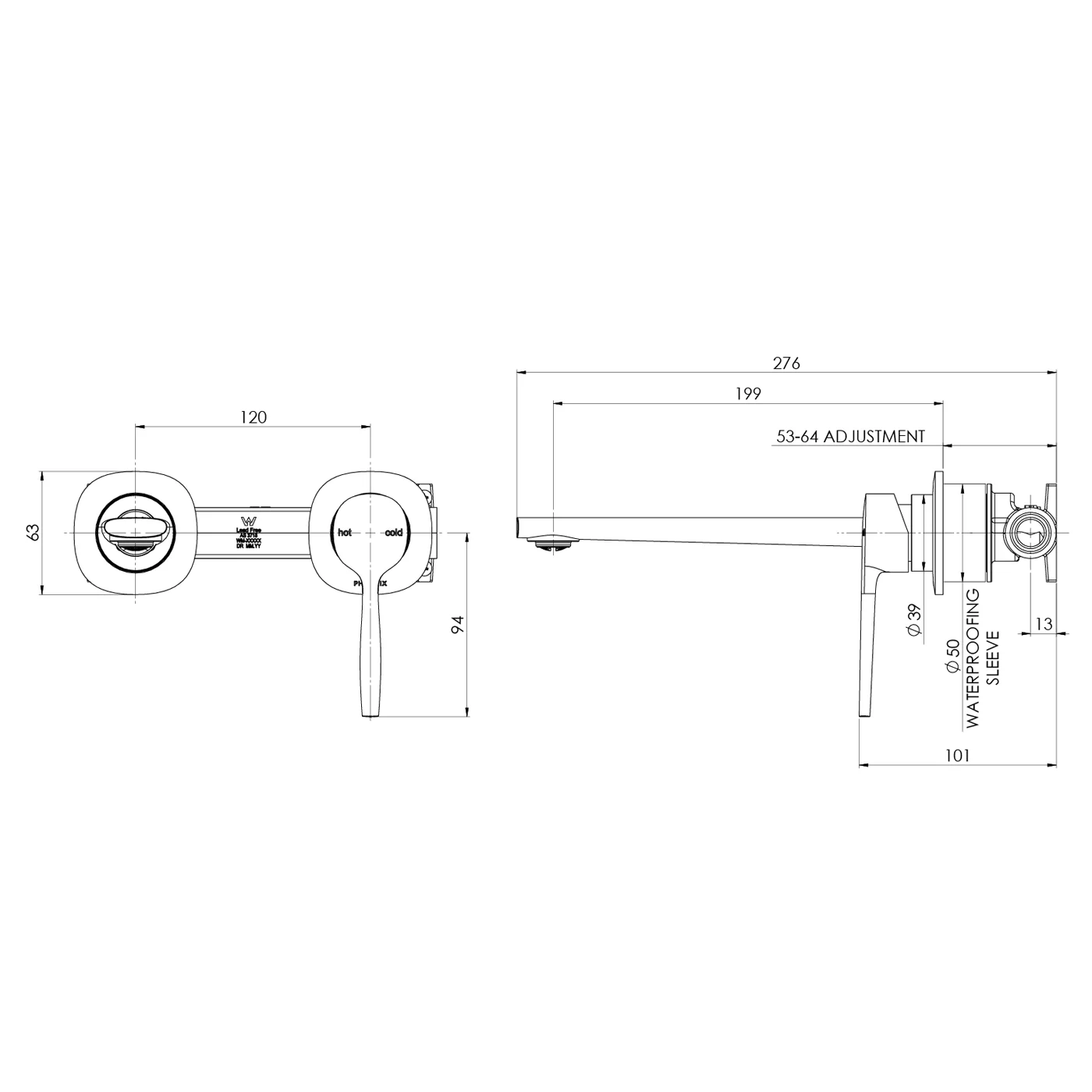 Vask SwitchMix Wall Mixer Set - Image 5