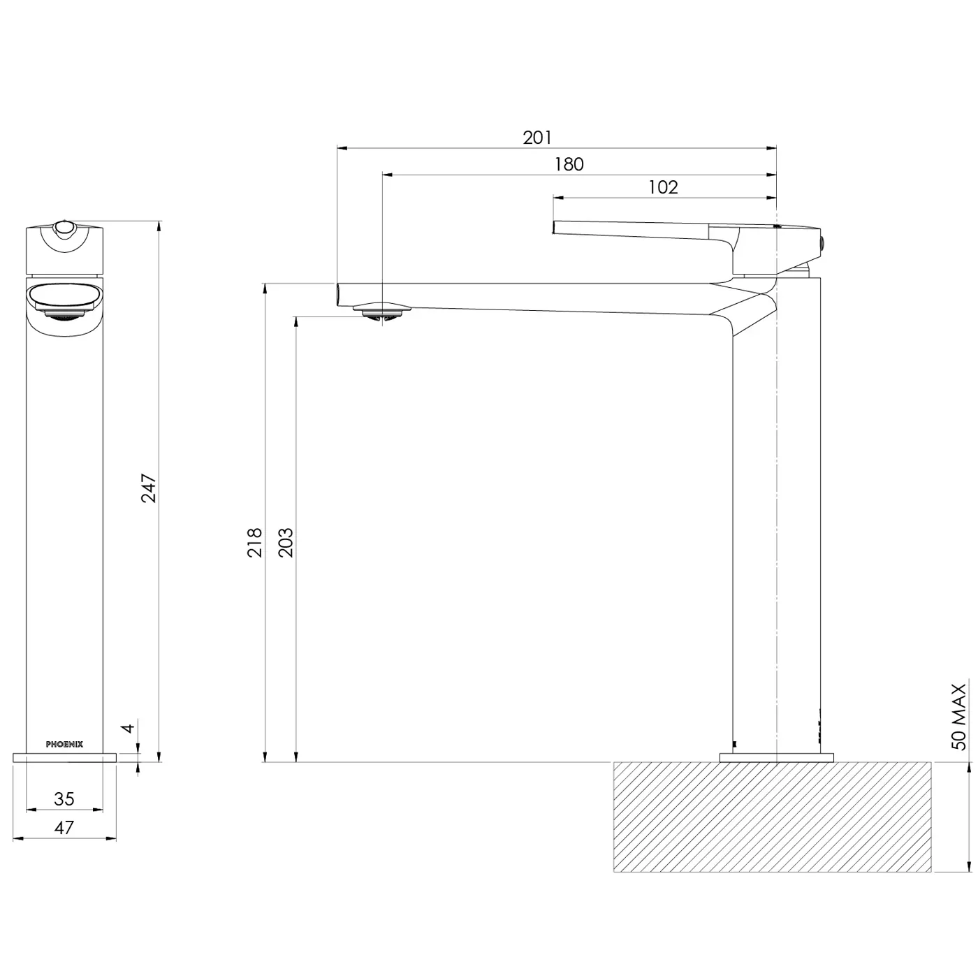 Vask Tall Vessel Basin Mixer - Image 6