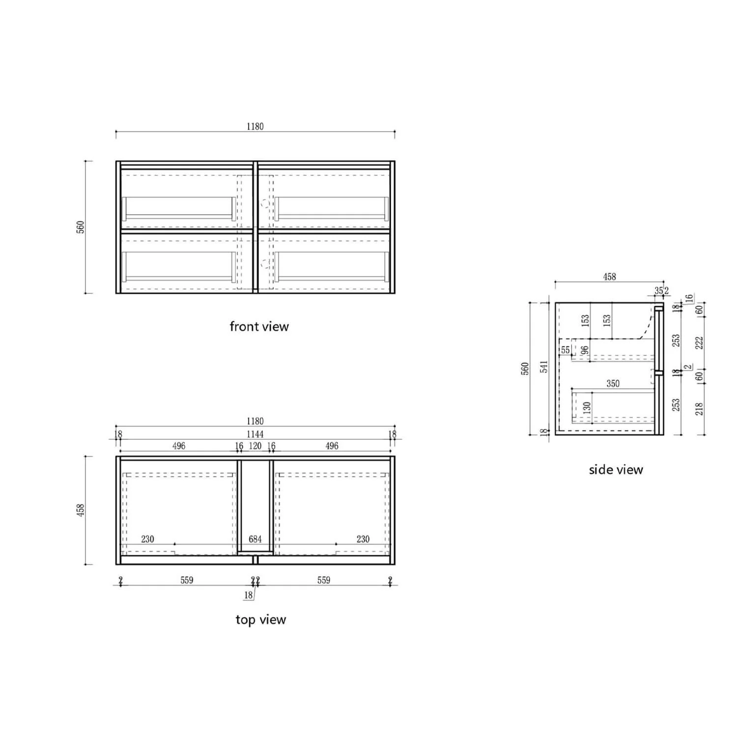 Venetta Framed Wall Hung Vanity - Image 12