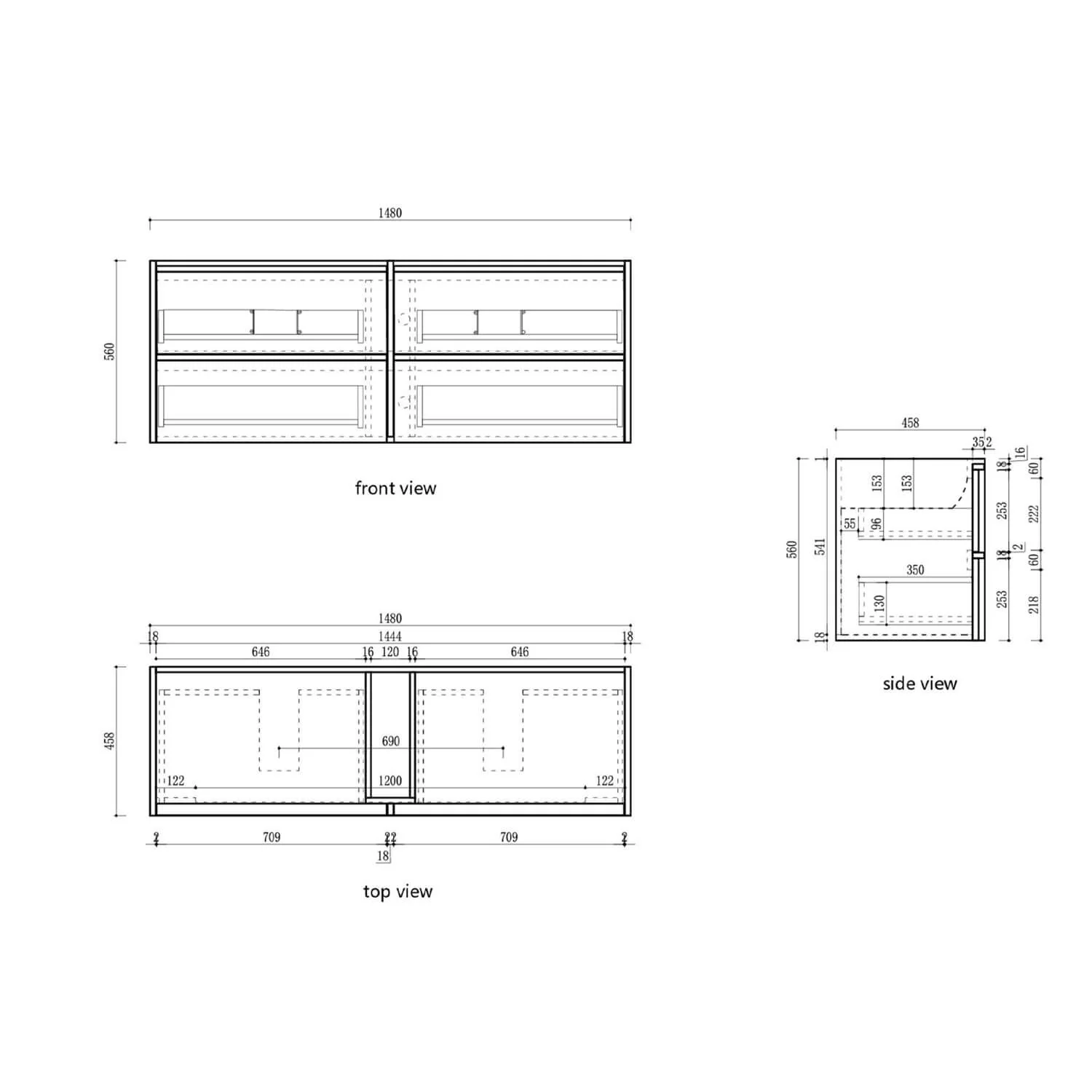 Venetta Framed Wall Hung Vanity - Image 13