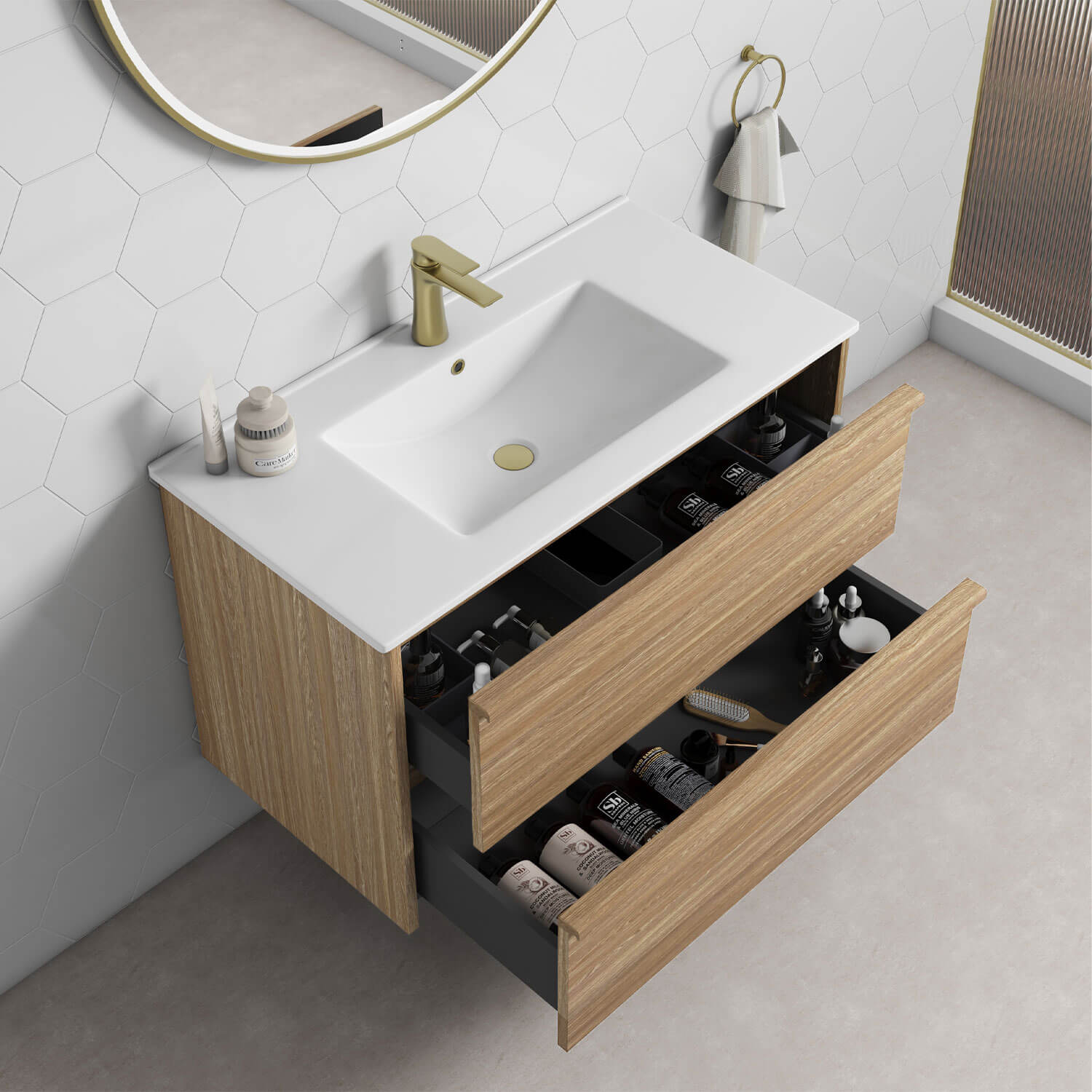 Venetta Framed Wall Hung Vanity - Image 7