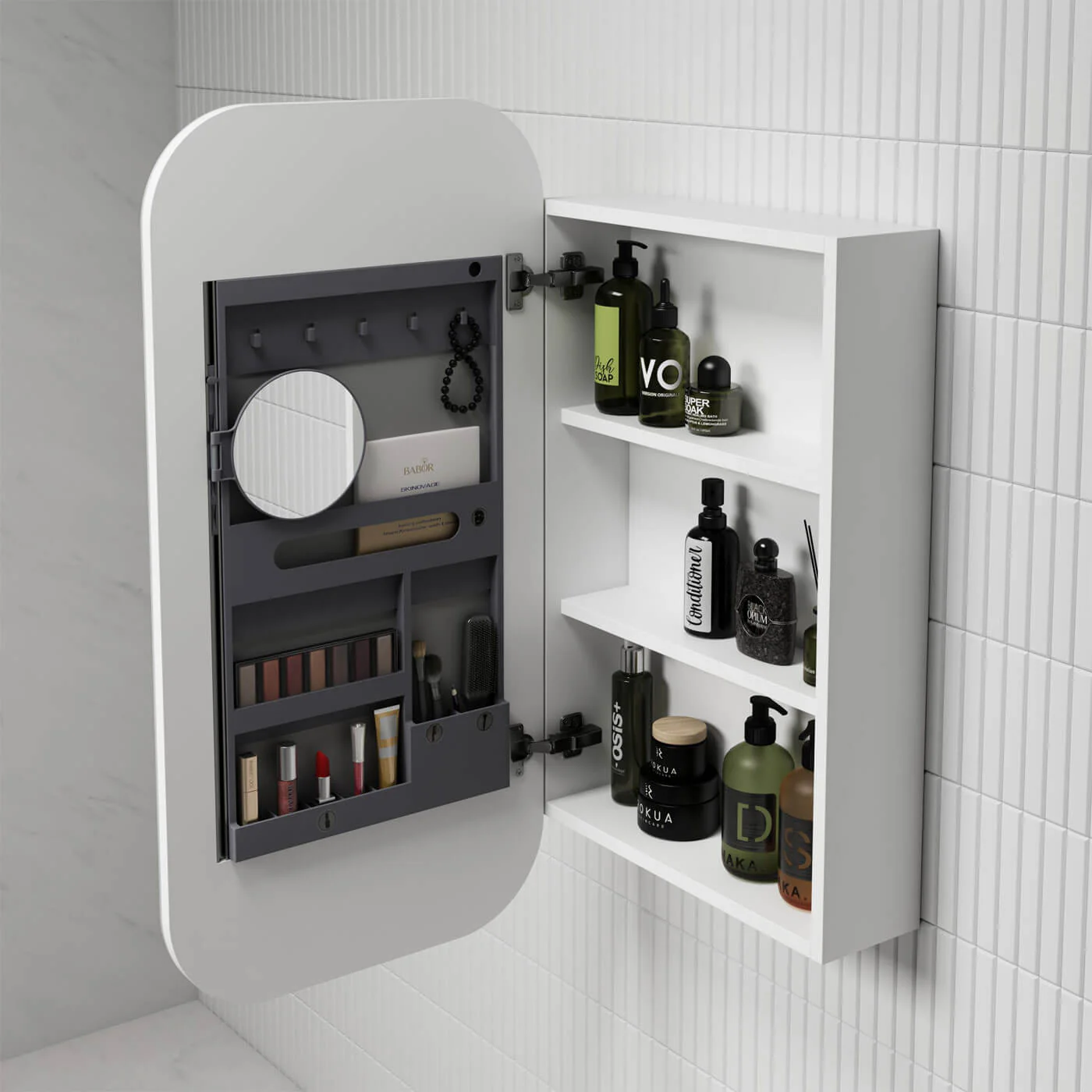Vienna Mirror Shaving Cabinet 450x900mm - Image 5