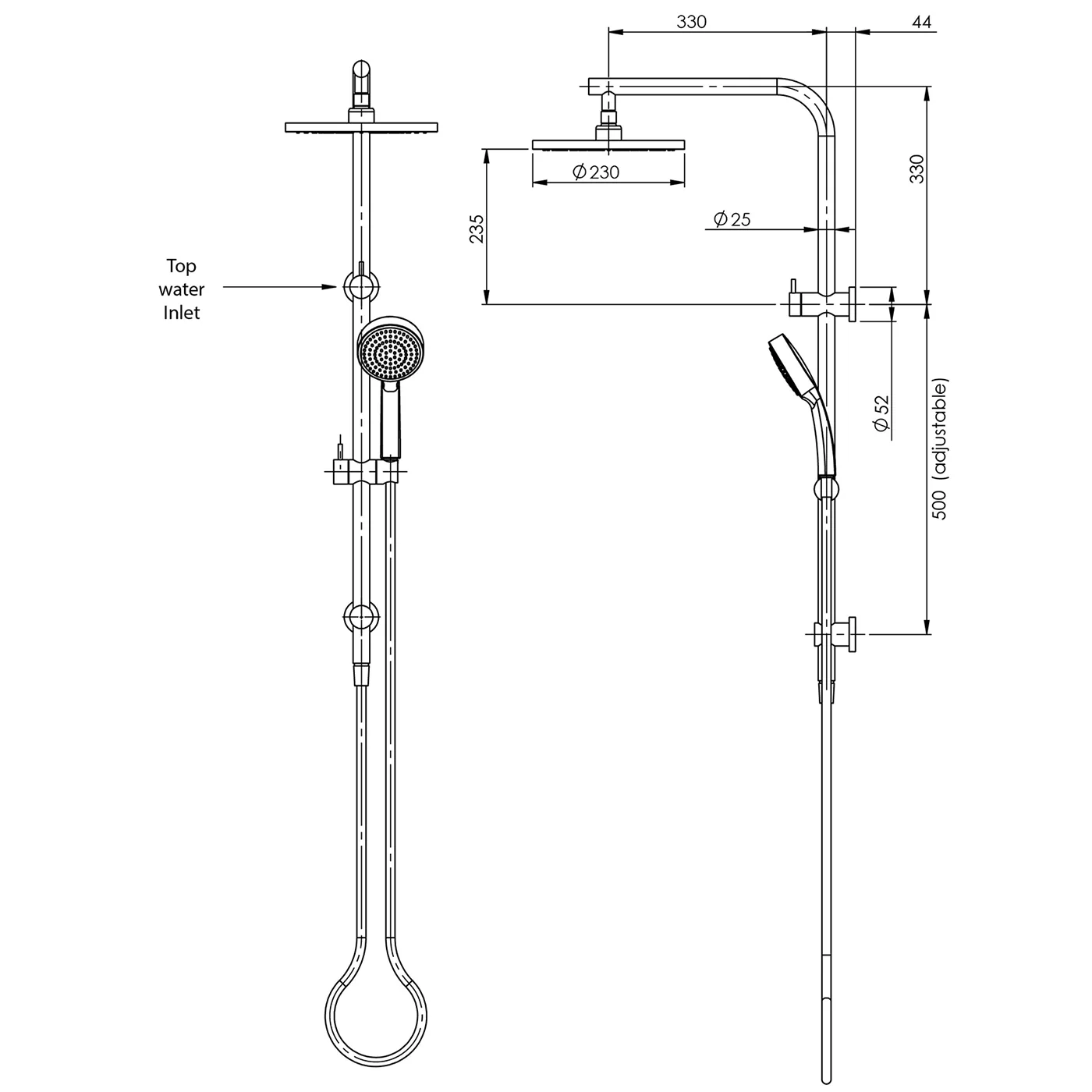 Vivid Slimline Twin Shower Rail - Image 7