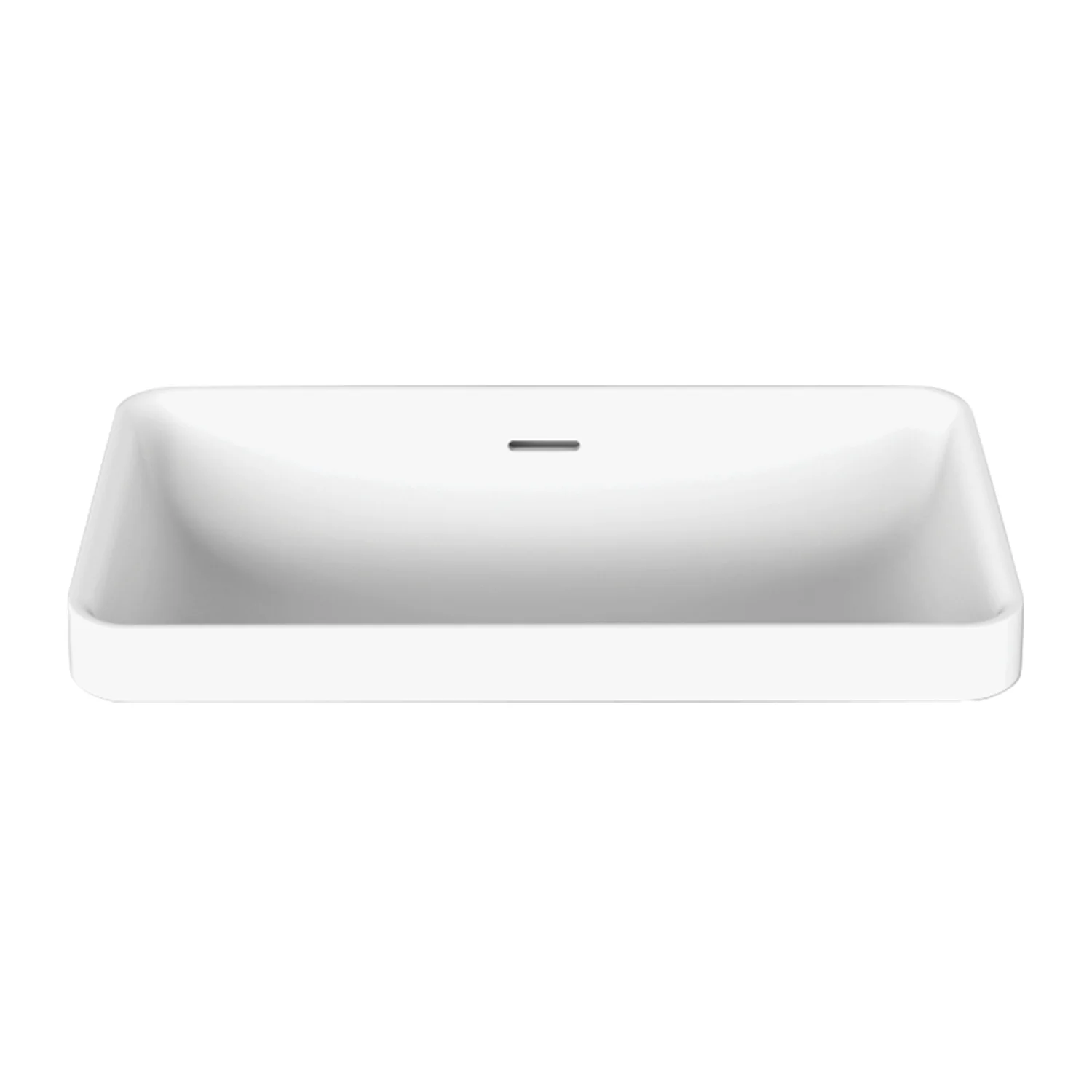 Zeya Inset Rectangular Solid Surface 580x346mm