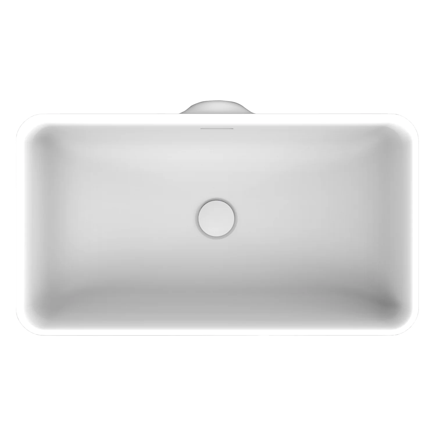 Zeya Inset Rectangular Solid Surface 580x346mm - Image 2