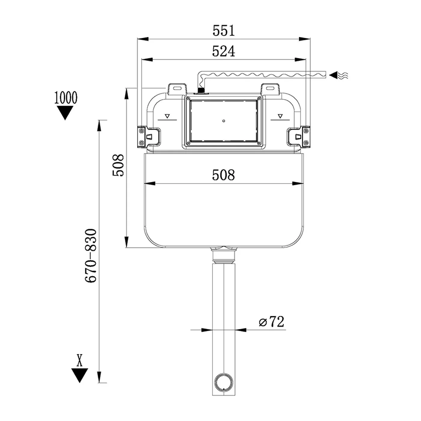 Milan In Wall Rimless Toilet R&T Cistern Package - Image 4